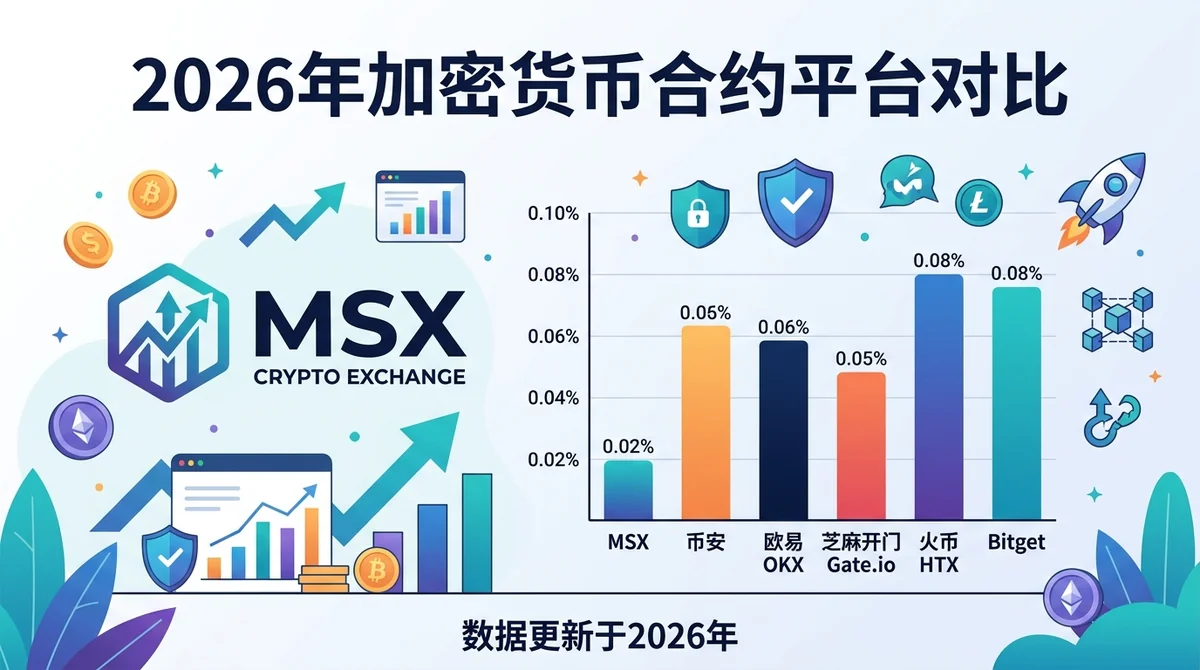 2026年加密货币合约平台对比:MSX、Binance、Bybit、OKX、Gate 费率与功能全面评测